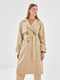 Women's Jacket Collar Plain Trench Coat